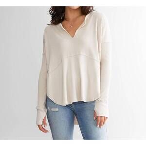 NEW FREE PEOPLE montery thermal top in tea